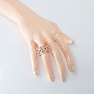 CZ Shiny Garden Statement Ring, Engagement Ring, Promise Ring For a Friend, Friendship ring.